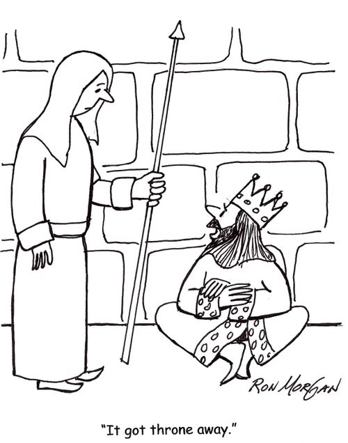 'It got throne away.'