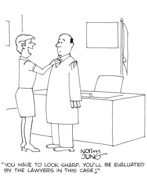 'You have to look sharp. You'll be evaluated by the lawyers in this case!'