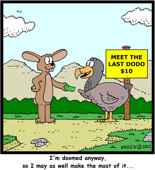 'I'm doomed anyway, so I may as well make the most of it...'