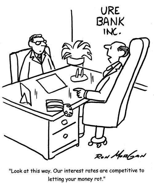 'Look at it this way. Our interest rates are competitive to letting your money rot.'