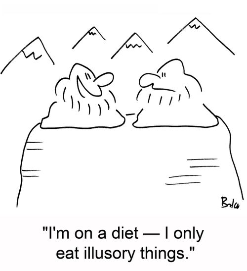 'I'm on a diet -- I only eat illusory things.'
