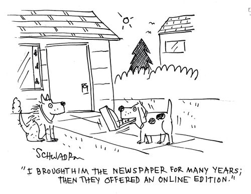 'I brought him the newspaper for many years: then they offered an online edition.'