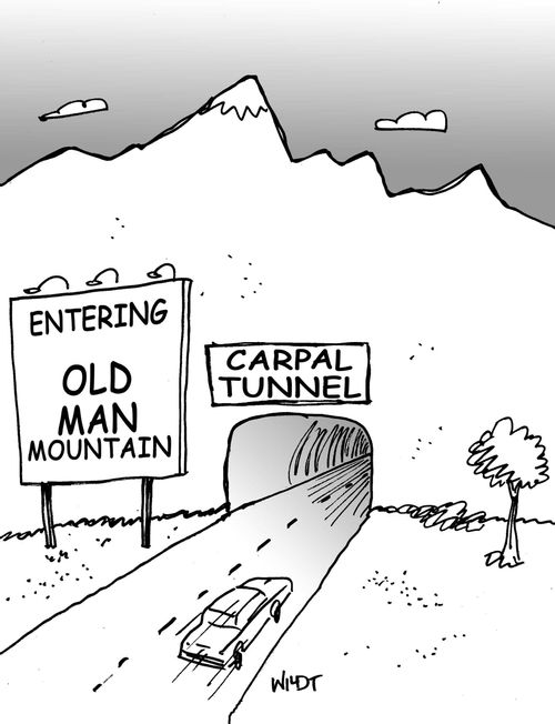Mountain has tunnel called Carpal Tunnel.