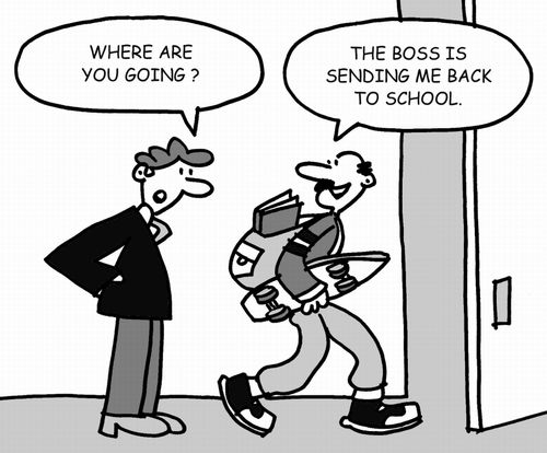 The boss is sending me back to school.