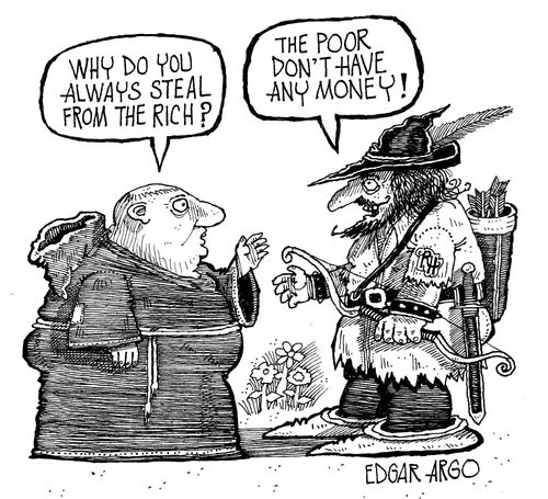 'Do you always steal from the rich?'