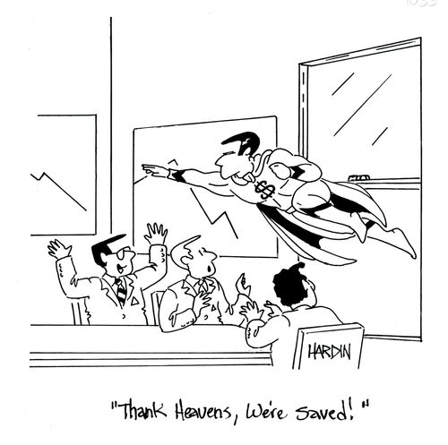 'Thank Heavens, we're saved!'
