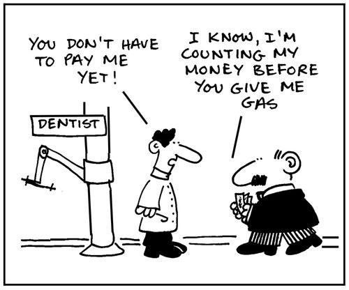 'You don't have to pay me yet.'