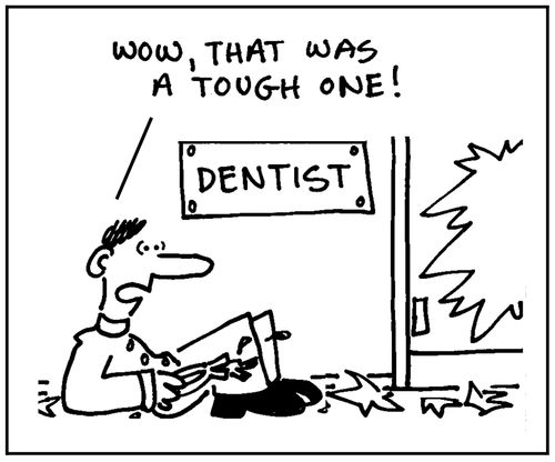'Wow, that was a tough one. Dentist.'