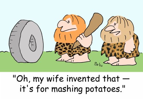 'Oh, my wife invented that -- it's for mashing potatoes.'