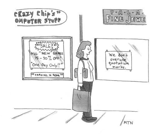 Retail sales We don't over use quotation marks