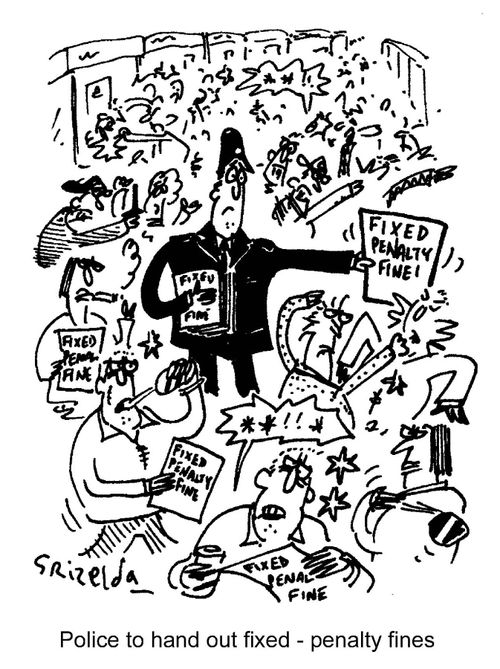 'Police to hand out fixed-penalty fines.'