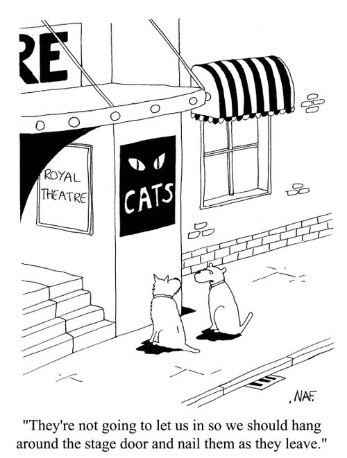 'They're not going to let us in so we should hang around the stage door and nail them as they leave.'