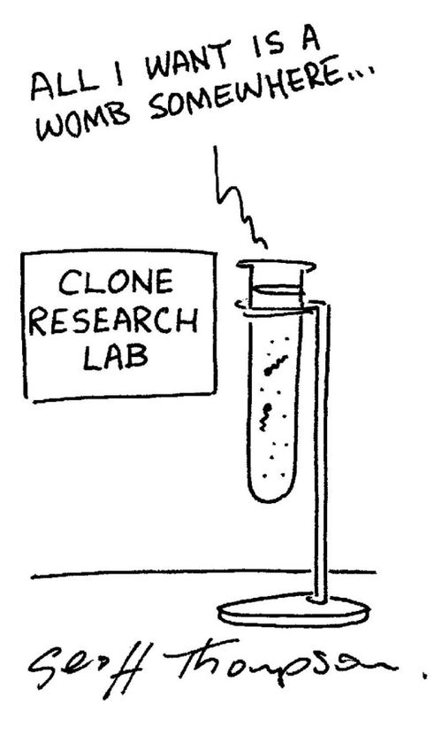 Test tube baby singing: 'All I want is a womb somewhere...'