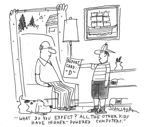 "All the other kids have high-powered computers."