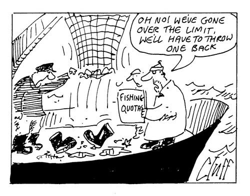 Fishing Quota - "Oh no!  We've gone over the limit."