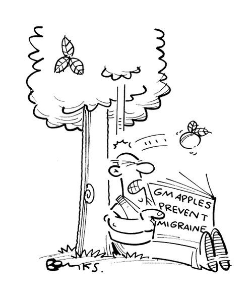 'GM apples prevent Migraine'