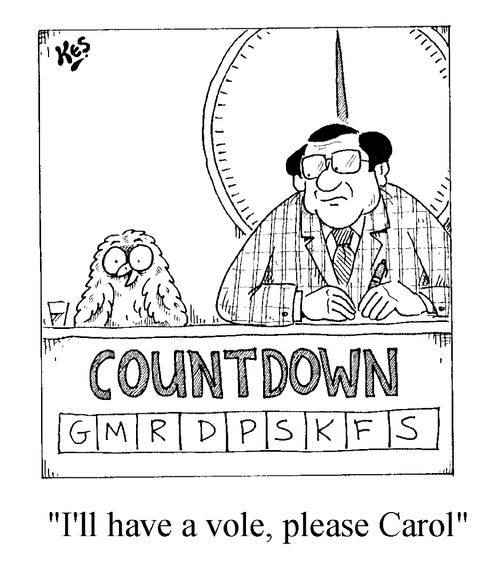 "I'll have a vole, please Carol"