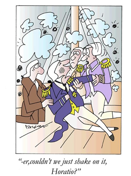 '-er,couldn't we just shake on it,Horatio?'