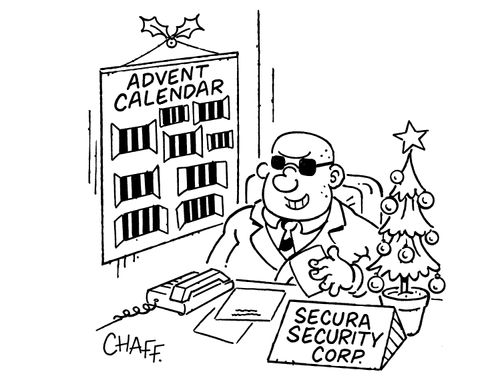 Security companies advent calender has bars on each day.