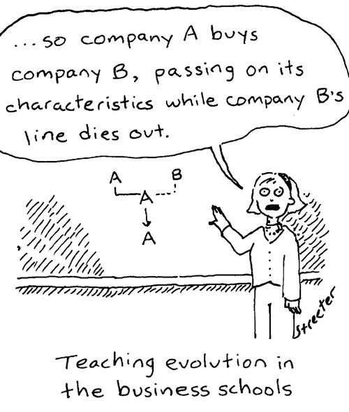 Teaching evolution in the business schools.