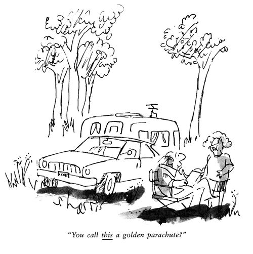 'You call this a golden parachute?'