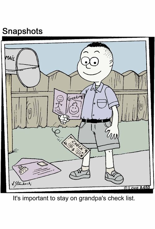 It's important to stay on grandpa's check list.