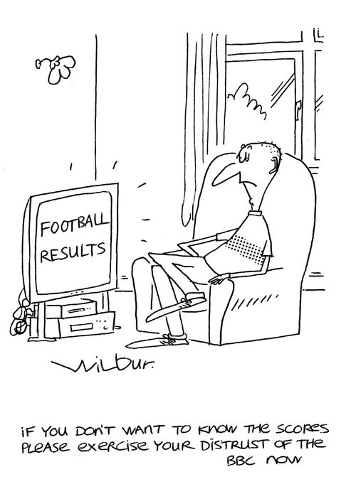 'If you don't want to know the scores please exercise your distrust of the BBC now.'