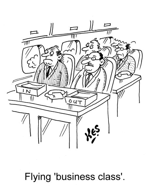 Flying 'business class'.