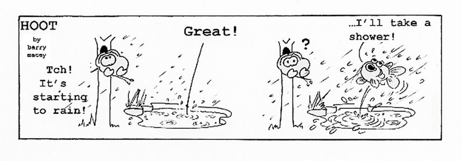 Showering in the Rain.