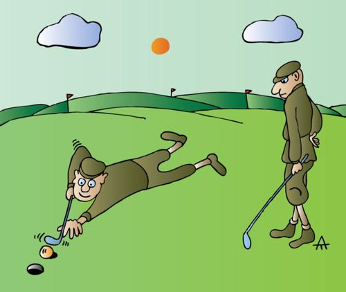 Snooker Player Plays Golf