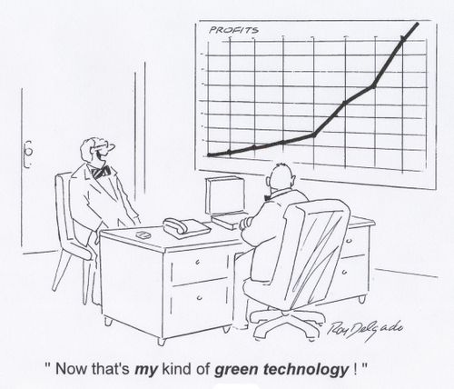 'Now that's my kind of green technology!'