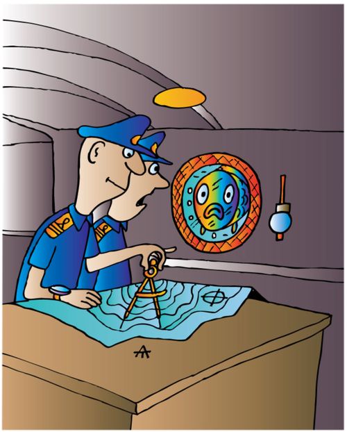 Sailor Works out Position On Sinking Ship