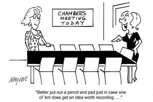 'Better put out a pencil and pad just in case one of 'em does get an idea worth recording...'