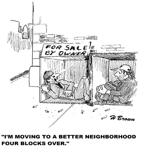'I'm moving to a better neighborhood four blocks over.'