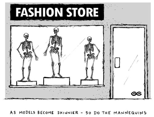 As models become skinnier, so do the mannequins.