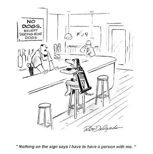 'Nothing on the sign says I have to have a person with me.'