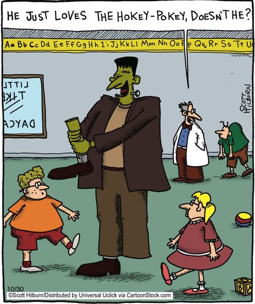 'He just loves the hokey-pokey, doesn't he?'