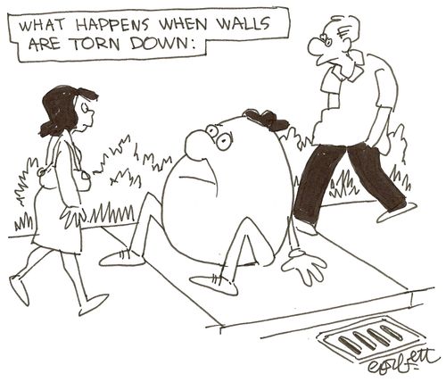 What happens when walls are torn down.