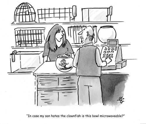 'In case my son hates the clown fish, is this bowl microwaveable?'
