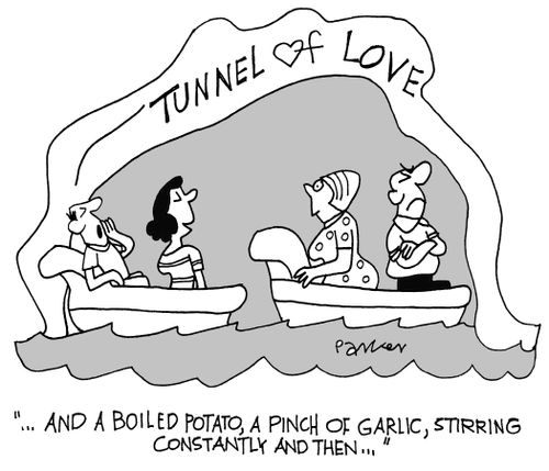 '...and a boiled potato,a pinch of garlic,stirring constantly and then...'