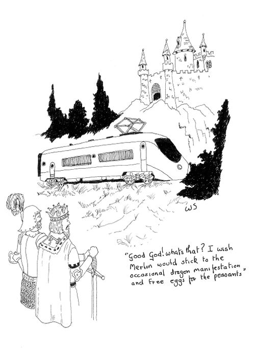 'Good God! What's that? I wish Merlin would stick to the occasional dragon manifestation and free eggs for the peasants.'
