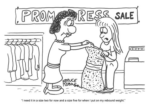 'I need it in a size two for now and a size five for when I put on my rebound weight.' 