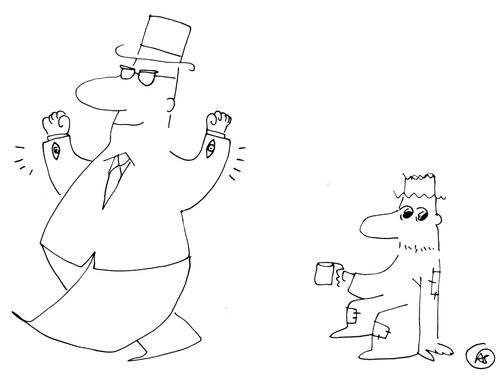 A poor beggar has his eyes stolen by a rich passer by who uses them for cuff links.