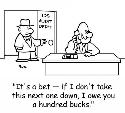 'It's a bet - If I don't take this next one down, I owe you a hundred bucks.'