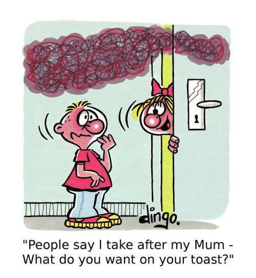 'People say I take after my Mum - What do you want on your toast?'