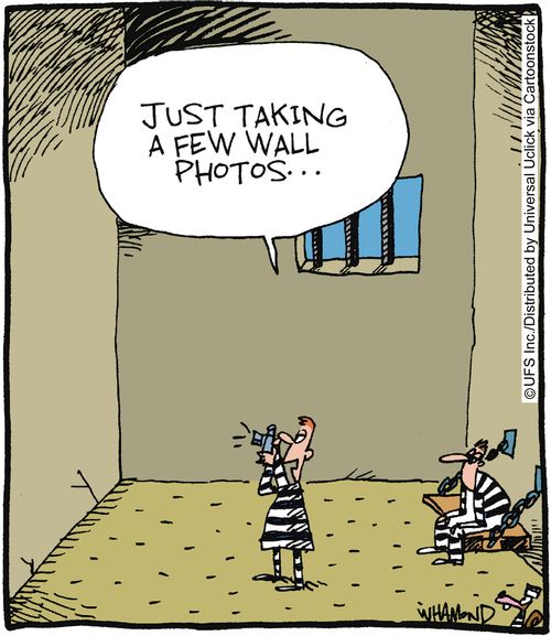 'Just taking a few wall photos.'