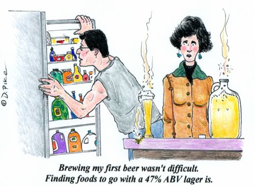 'Brewing my first beer wasn't difficult. Finding foods to go with a 47% ABV lager is.'