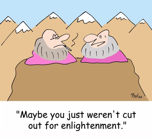 'Maybe you just weren't cut out for enlightenment.'