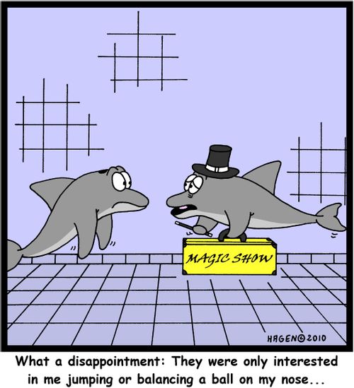 'What a disappointment: They were only interested in me jumping or balancing a ball on my nose...'