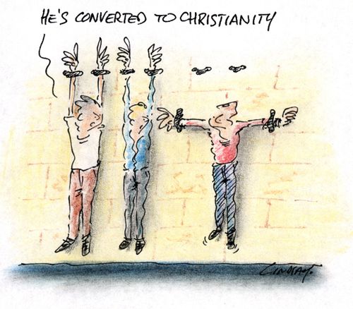 He's converted to Christianity.